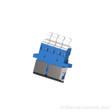 Adapter LC Quad Fiber Optic dengan Flange dengan Rana Logam